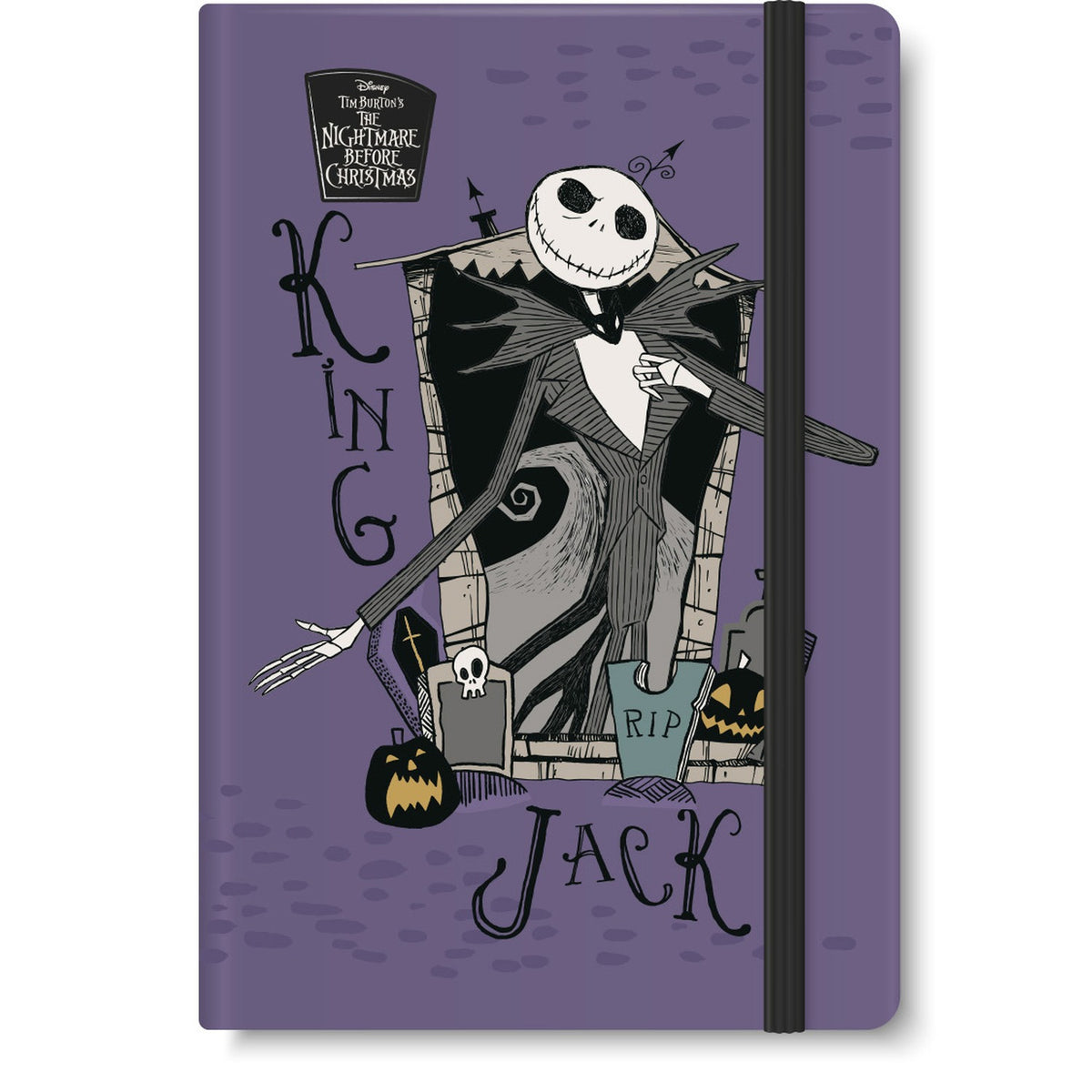 Notizbuch A5 mit Gummiband – Lila – CoolPack Disney The Nightmare Before Christmas