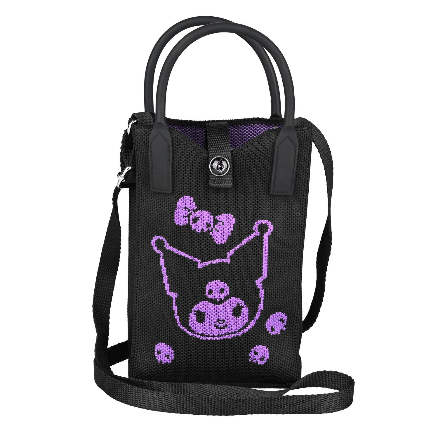 Umhängetasche Woven Kuromi schwarz
